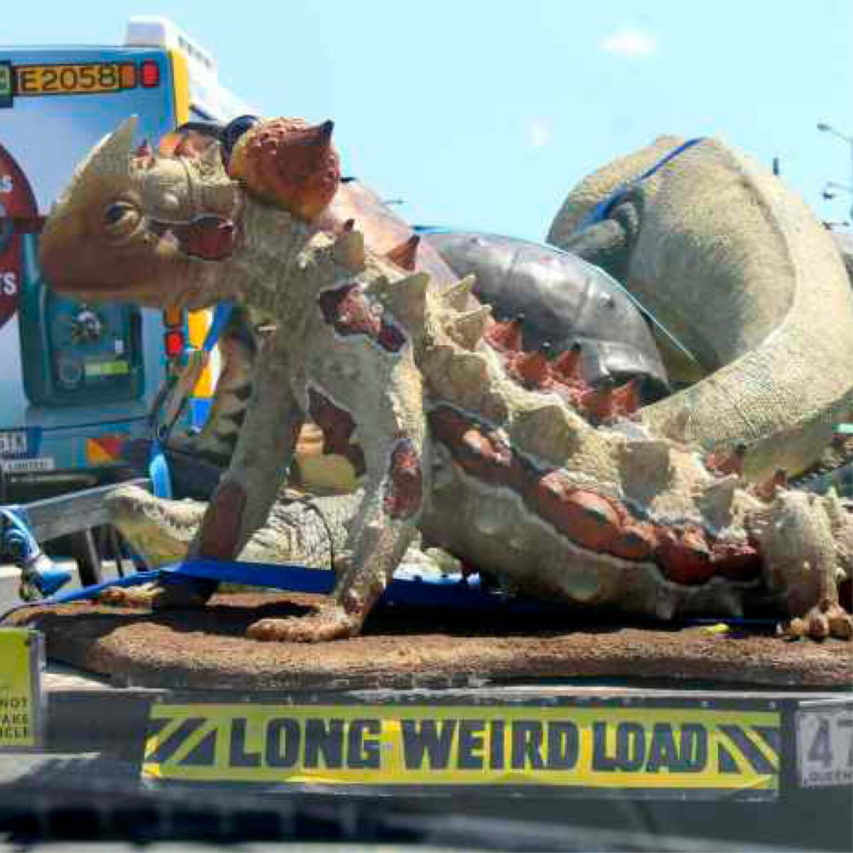 Natureworks Australia Thorny Devil - without base - SKU 130012 - shown on back of truck - with long wierd load sign