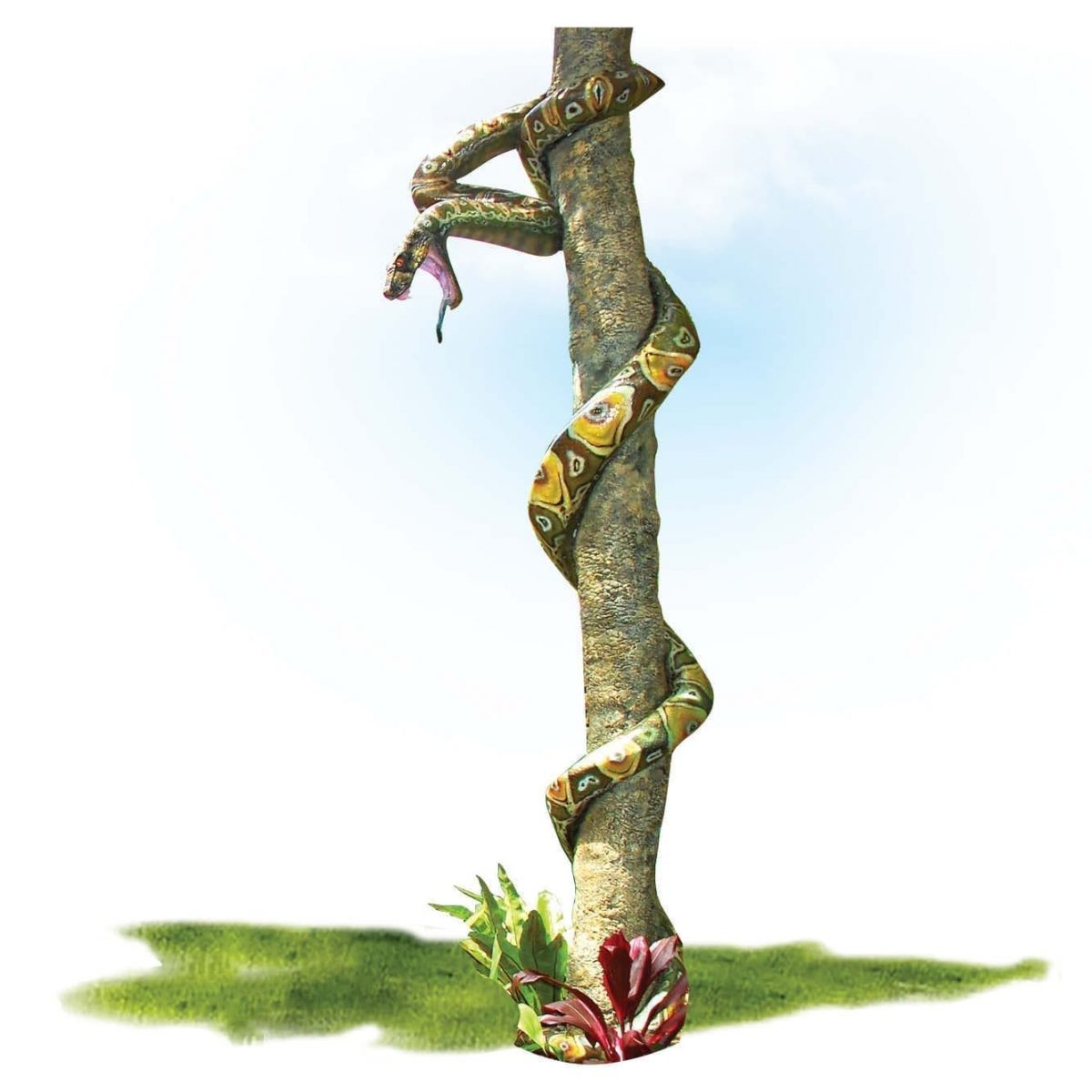 Natureworks Australia Animals Reptiles Snakes Montypythonoides Riversleighensis on a tree trunk Product Image V px px