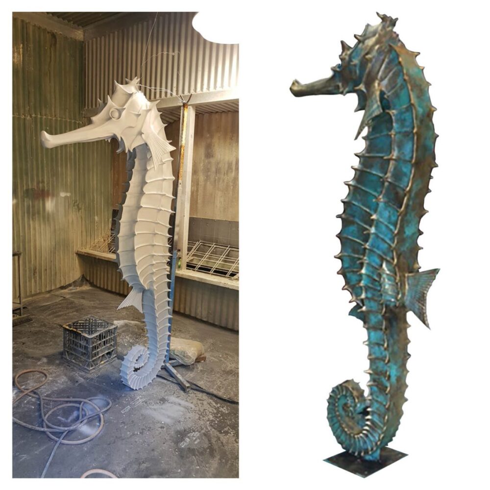 Big Things Marine Life Giant Seahorses in workshop Product Gallery  px px