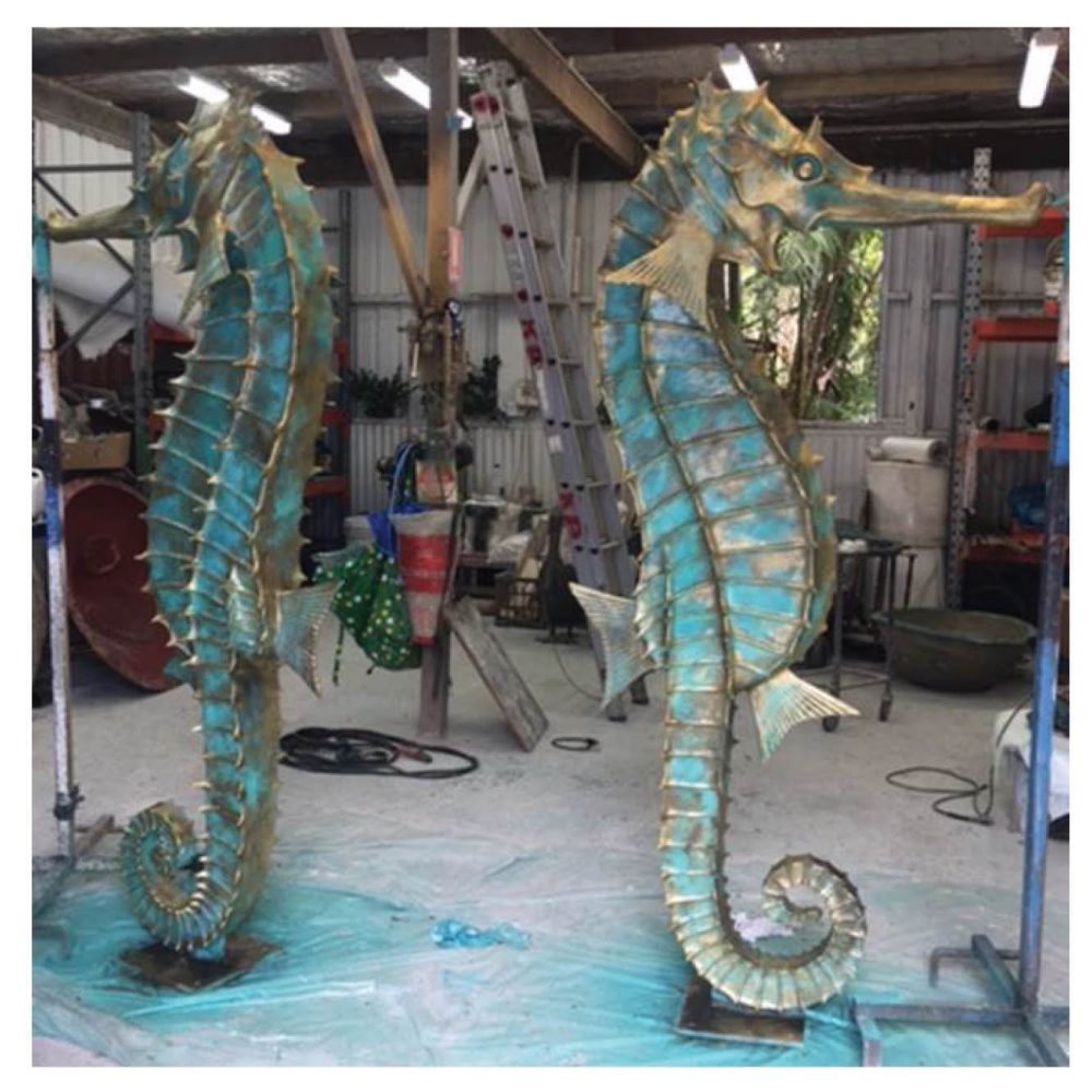 Big Things Marine Life Giant Seahorses in workshop Product Gallery  px px
