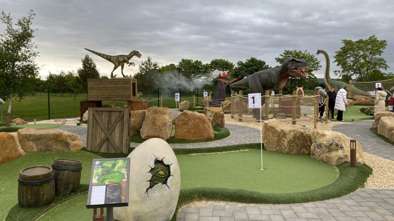 Natureworks Australia Dinosaur egg at Jurassic mini-golf course