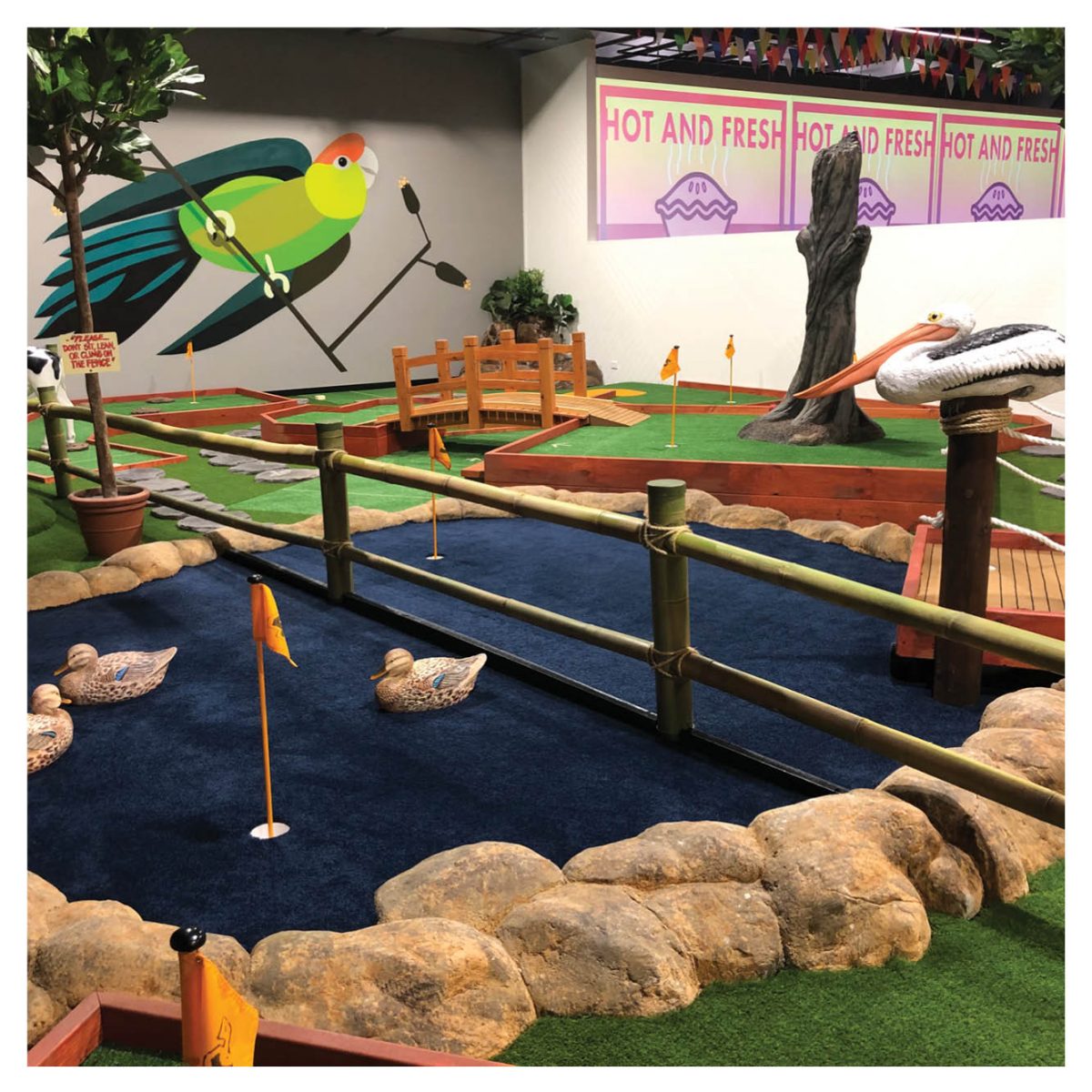 Natureworks Australia Mini Golf Theming Coomera Westfield Shopping ducks on the pond Product Gallery px px