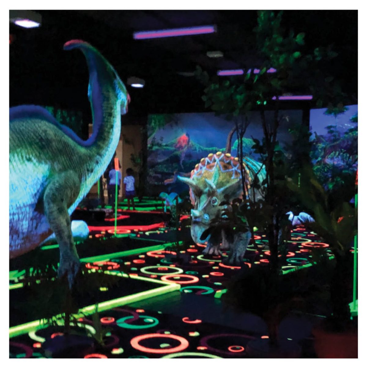 Natureworks Australia MiniGolf course Theming Prehistoric Mini Golf Chillasaurus Volcano