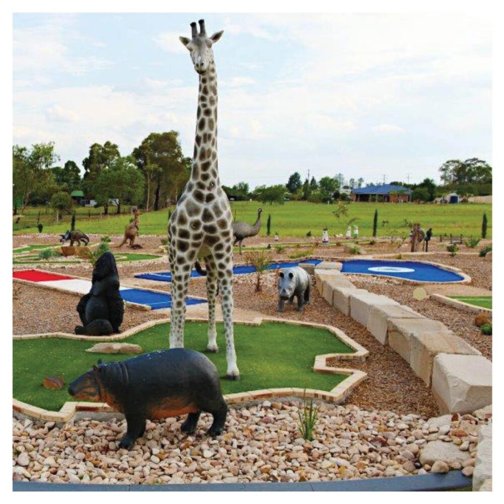Safari Mini Golf Theming Putt Play Pittsworth Residential backyard Product Gallery