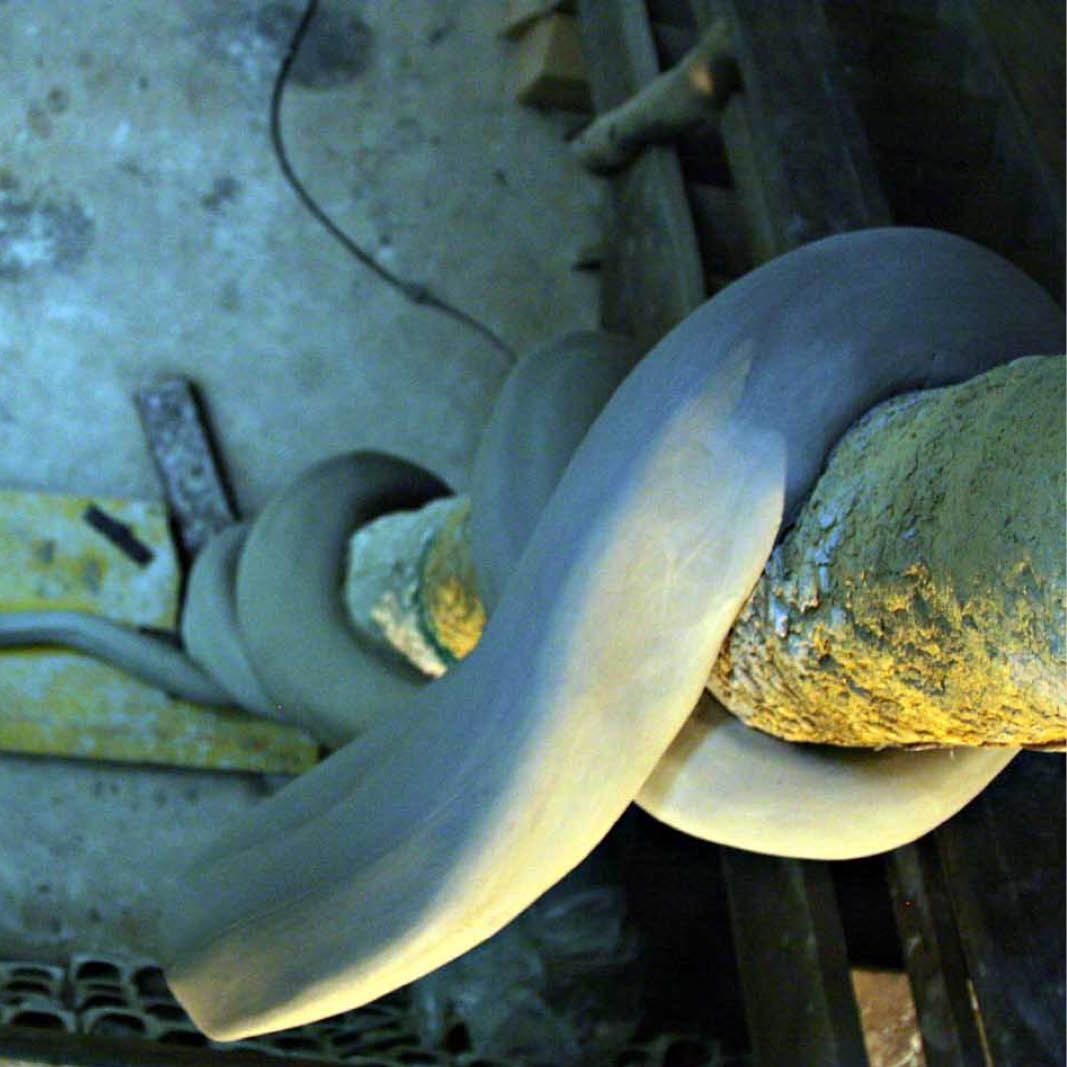 Natureworks Australia Montypythonoides Riversleighensis - Megafauna Snake entry statement - Custom designed for Currumbin Wildlife Sanctuary- Shown in production looking top down