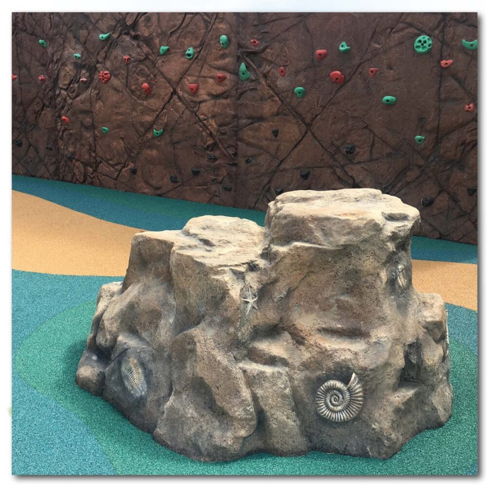 Playground Theming Artificial Rock Climbers Marine Rock with fossils Product Image  px px