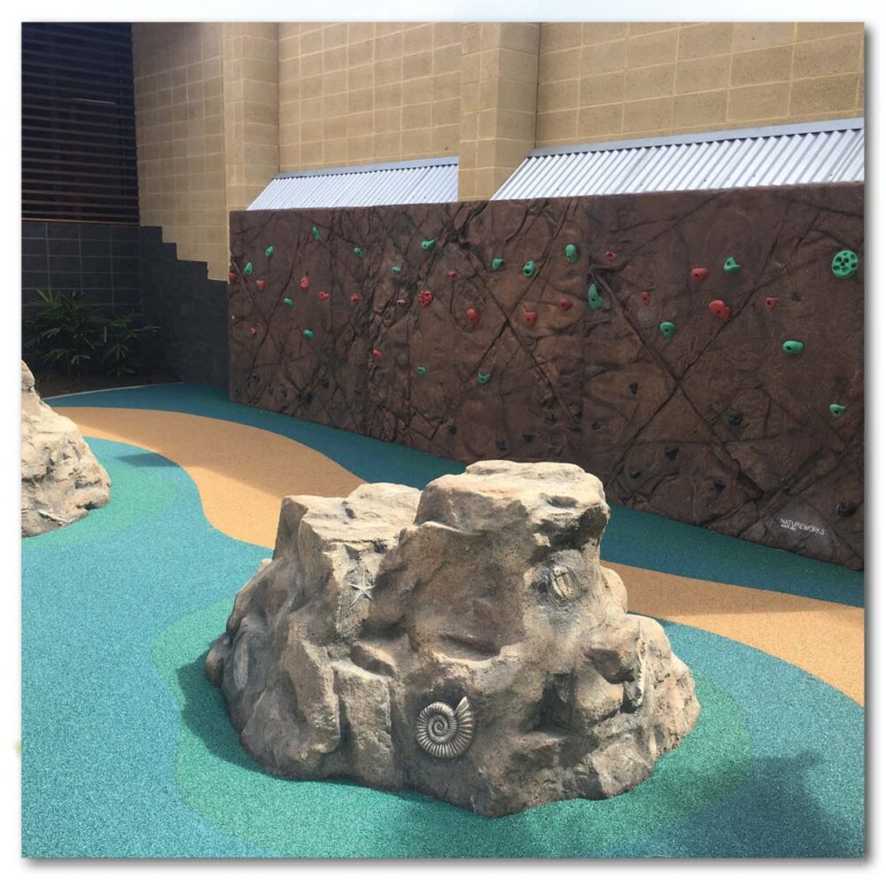 Playground Theming Artificial Rock Climbers Marine Rock with fossils Product Image  px px