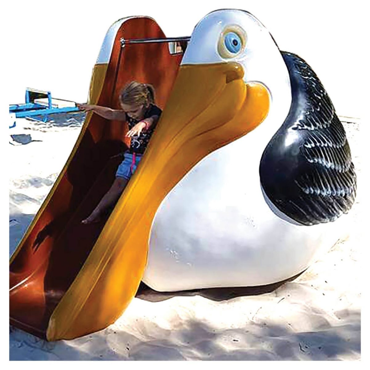 Natureworks Australia Pelican slide - certified for playground safety