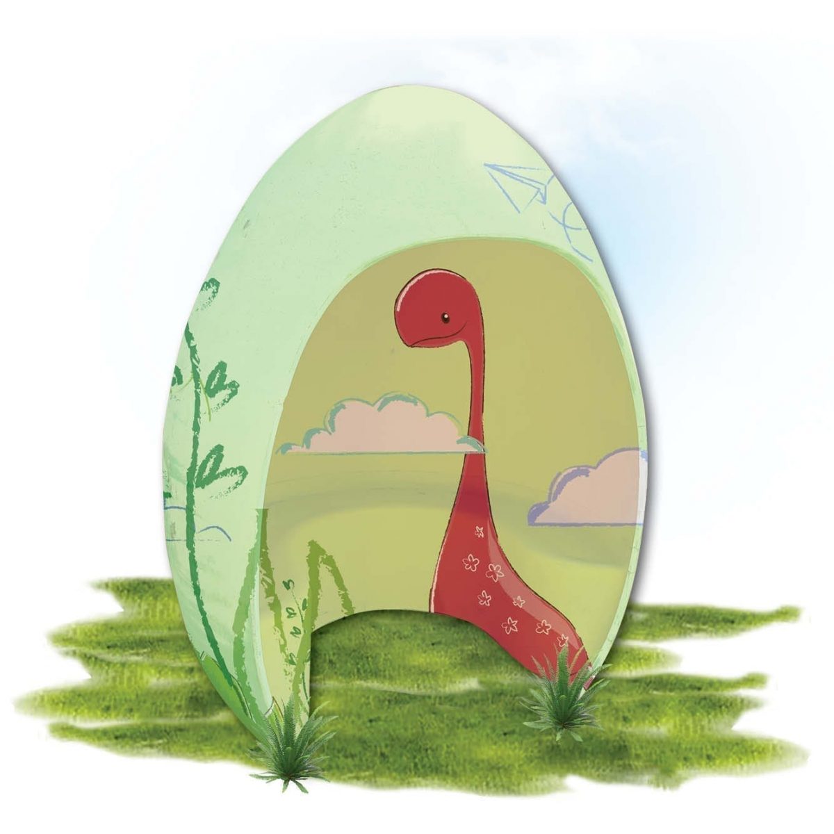 Natureworks Australia Prehistoric Dinosaur Eggs Eggshelter with bench flat base Product Image V px px