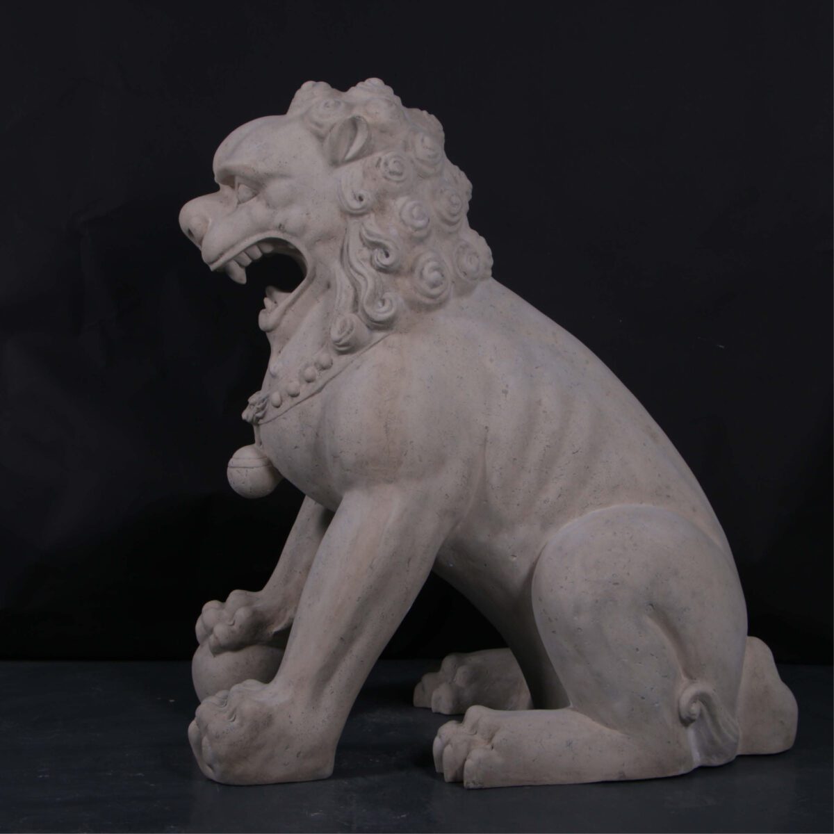 Natureworks Australia Foo Dog Statue - Giant - for sale - Male - right side Facing - Part of a set of 2 - alsoavailable individually - SKU: 190161RS -Showing side view