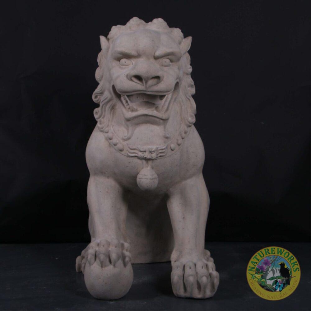 Foo Dog Statue - Giant - for sale - Male - right side Facing - Part of a set of 2 - alsoavailable individually - SKU: 190161RS - Showing front viiew