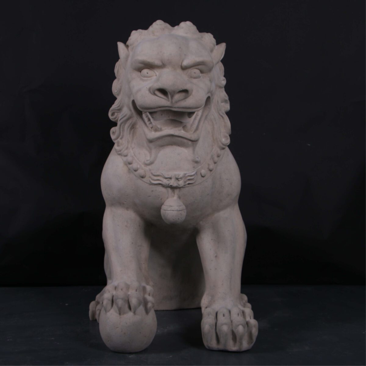 Natureworks Australia Foo Dog Statue - Giant - for sale - Male - right side Facing - Part of a set of 2 - alsoavailable individually - SKU: 190161RS - Showing front viiew