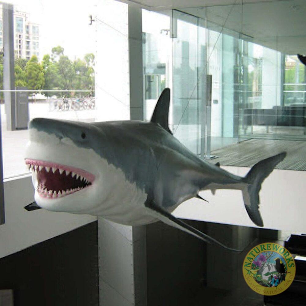 Great White Shark 18ft -hanging sculpture