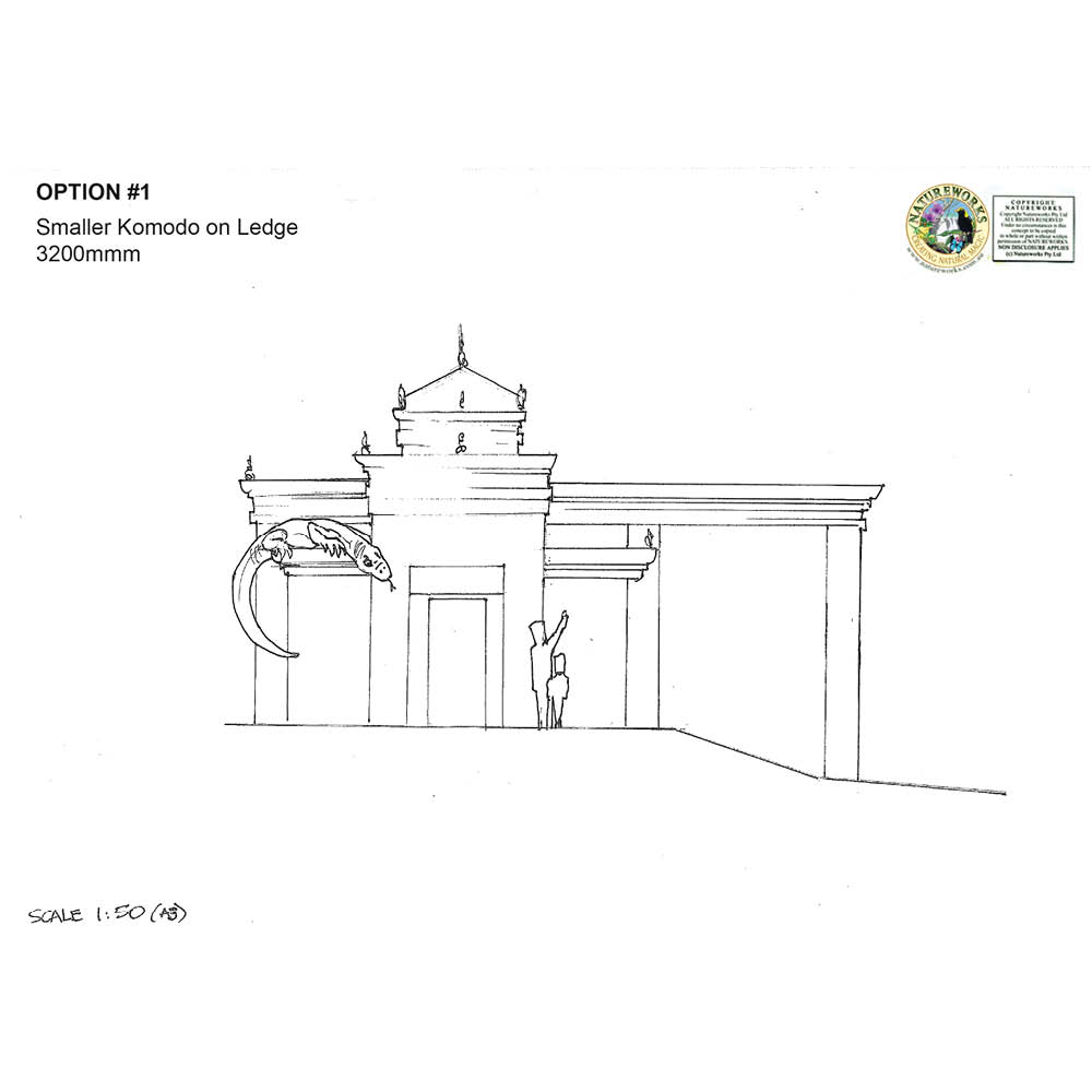Natureworks Australia Concept Art for Komodo Dragon photo