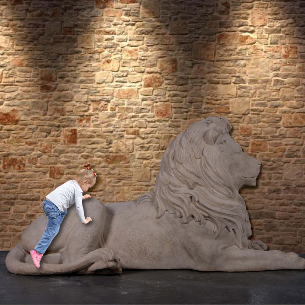 Natureworks Australia LionRestingsculpture MajesticCastle Largerthanlife size