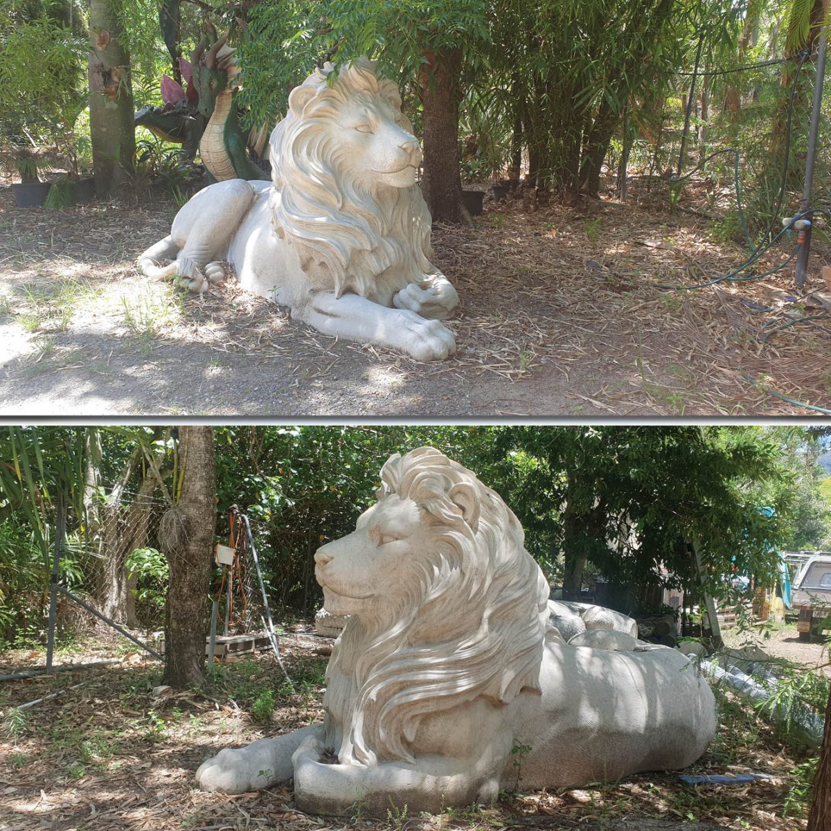Natureworks Australia Lion Statue in resting pose - Majestic castle Roman Stone