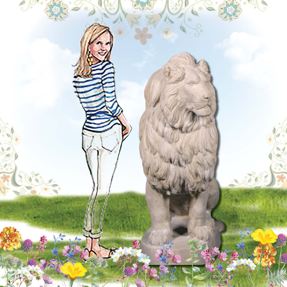 Natureworks Australia LionSittingonBasePlate LookingLeft