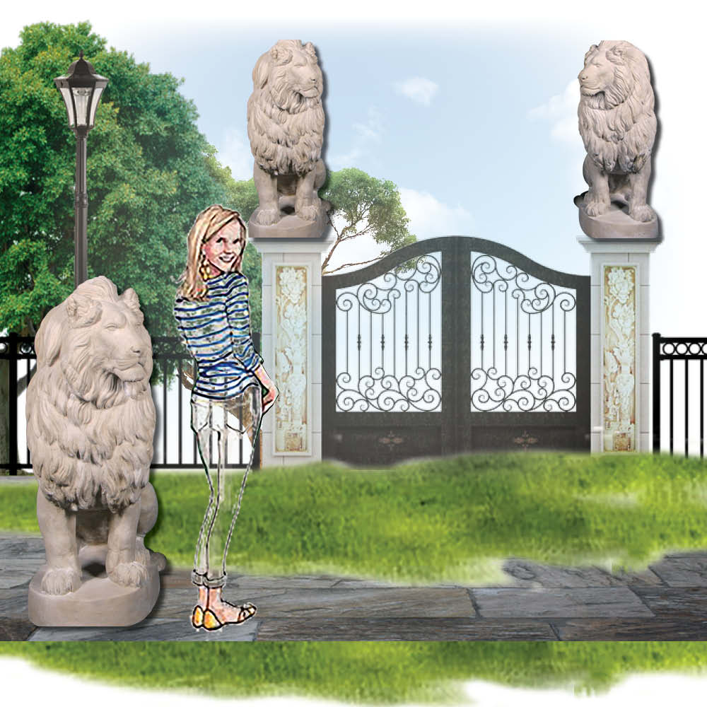 Natureworks Australia LionSittingonBasePlate LookingLeft