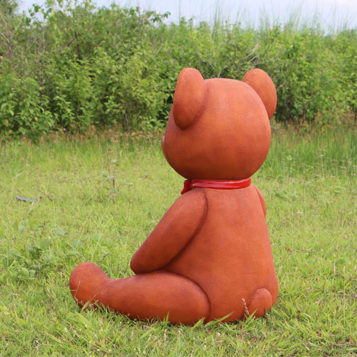 Natureworks Australia Teddy Bear - 3ft - 180057 - Showing rear angle view- outside on grass