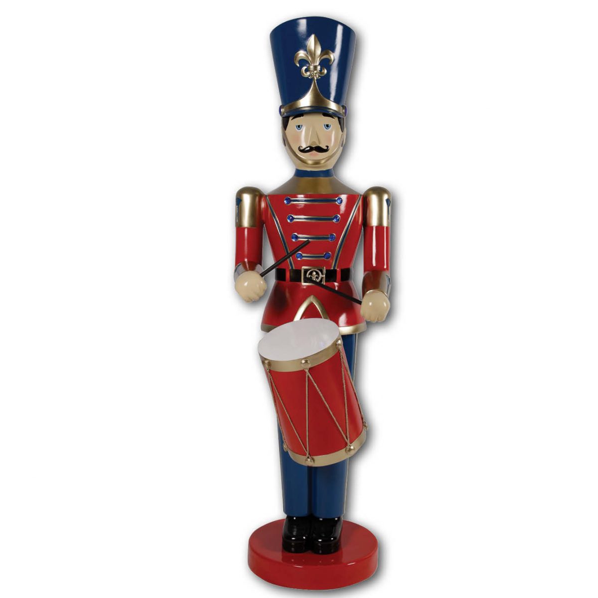 Toy Soldier With Drum 6ft - Red & Blue Sculptures In Australia