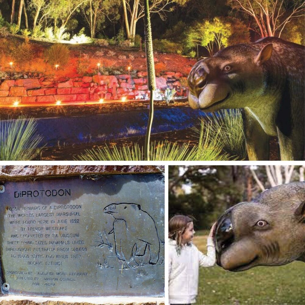 Diprotodon optatum - megafauna marsupial - life-size sculpture