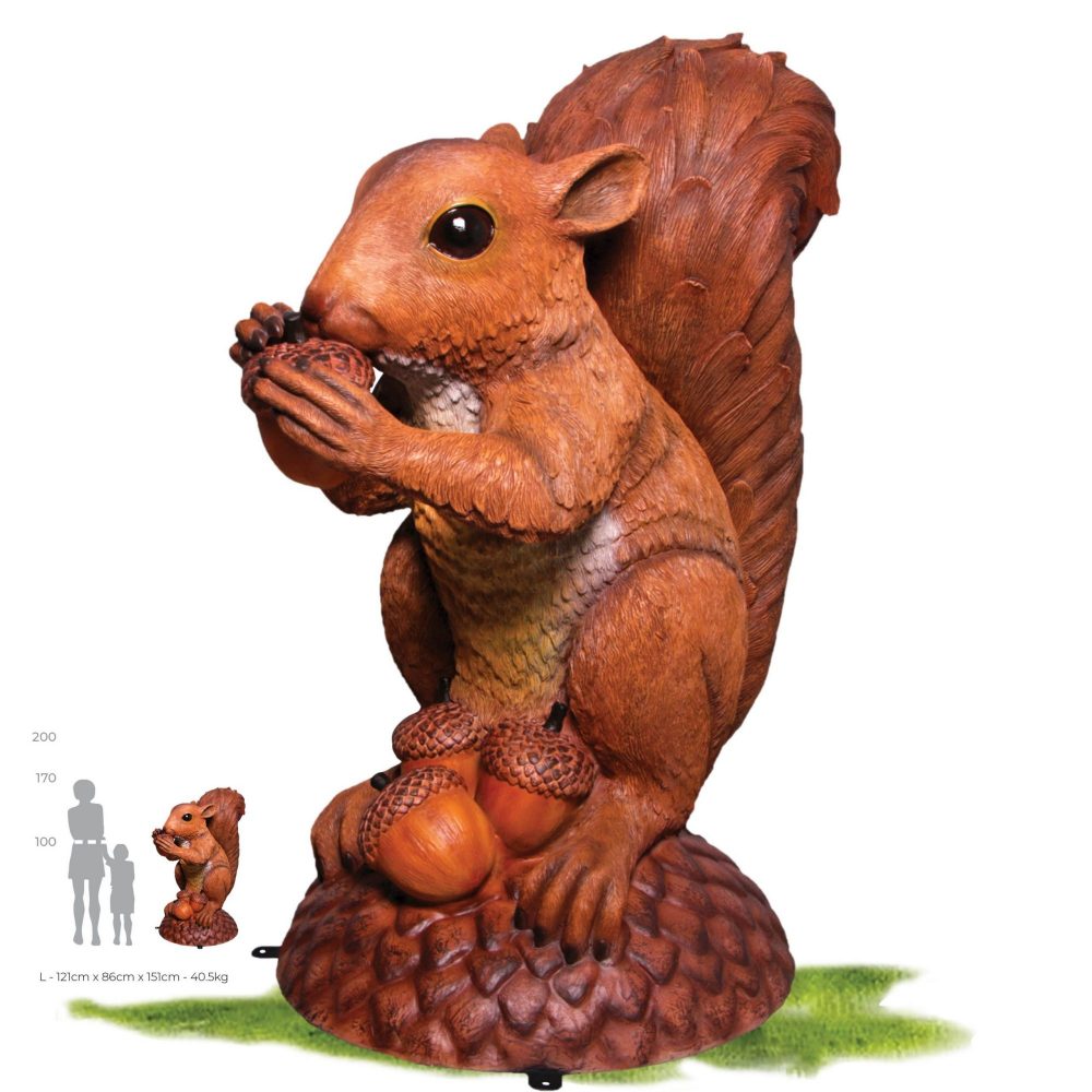 Enormous squirrel statue
