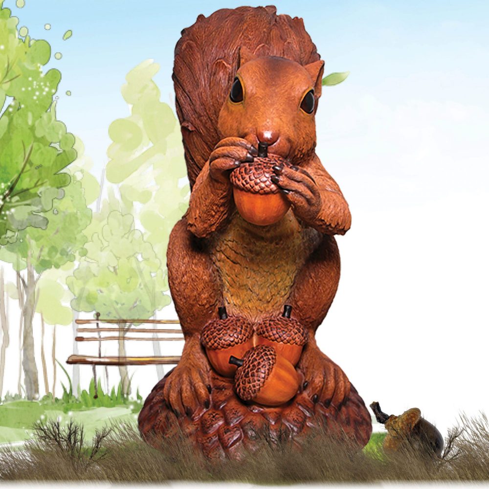 the Enormous squirrel statue