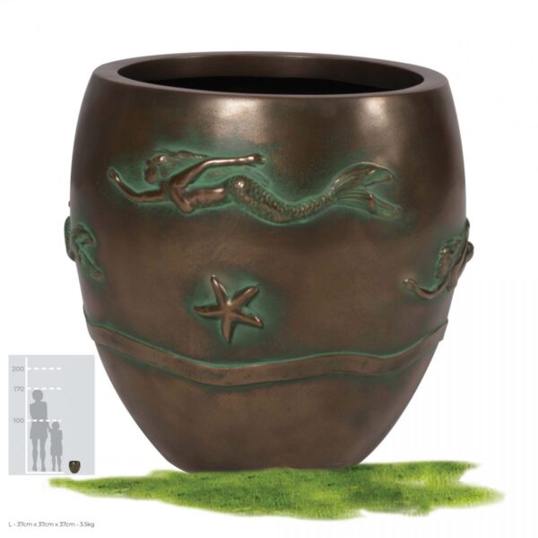 MermaidPlanter GreenishBronzefinish