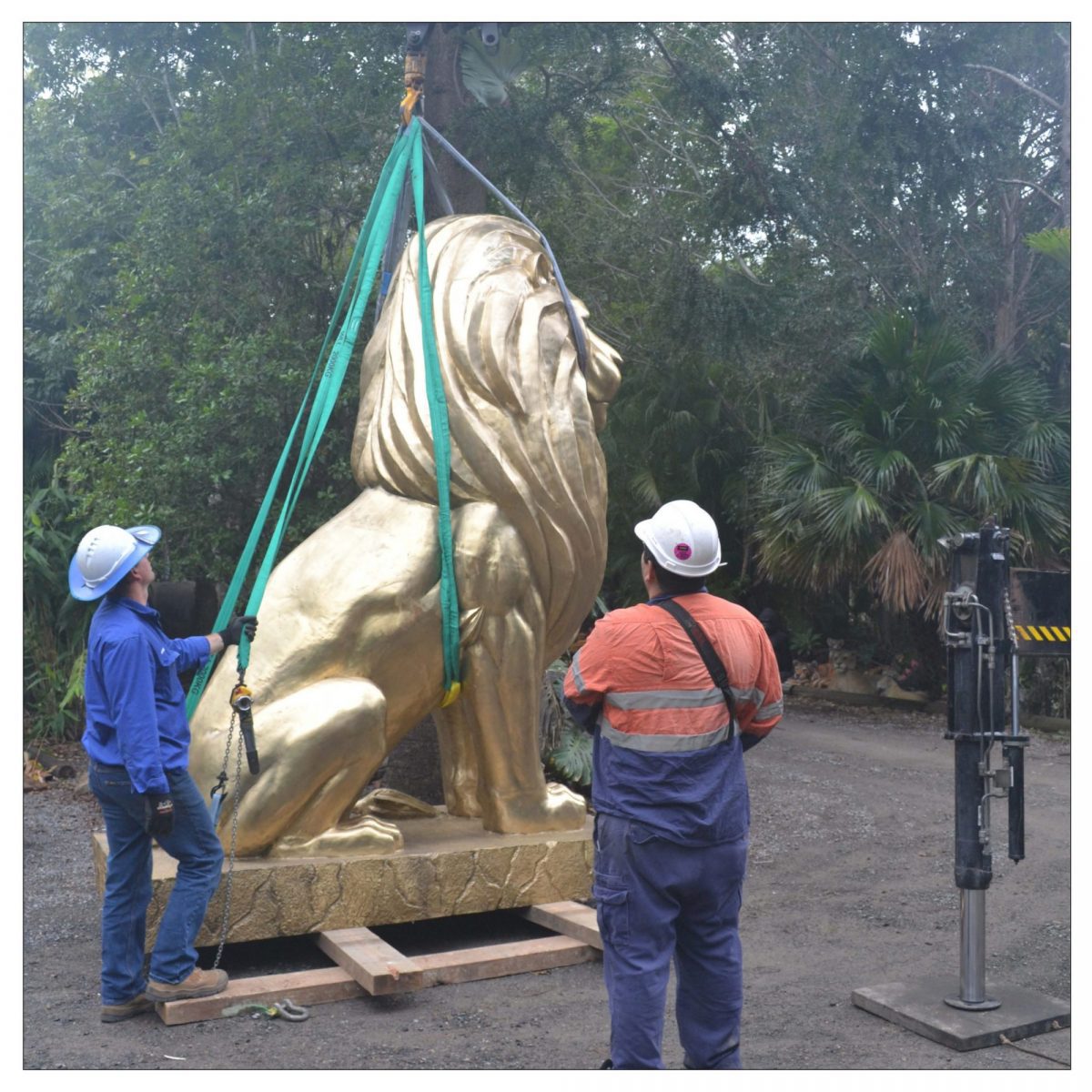 Natureworks Australia ASpectacularcustom designedGiantpolishedBronzelionstatue.