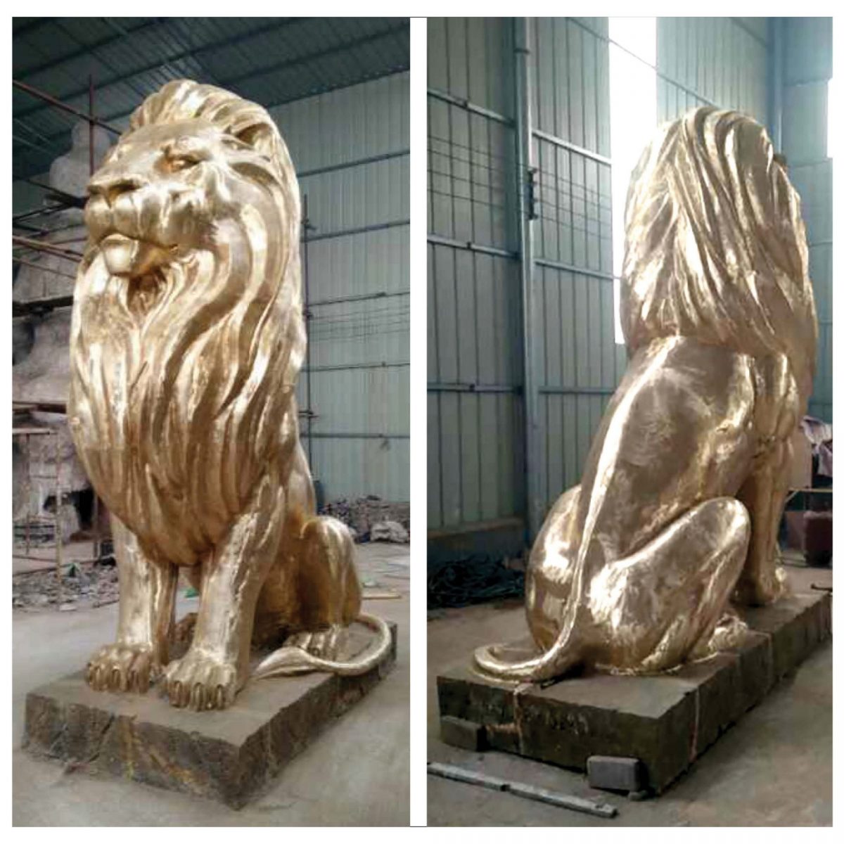 Natureworks Australia ASpectacularcustom designedGiantpolishedBronzelionstatue.