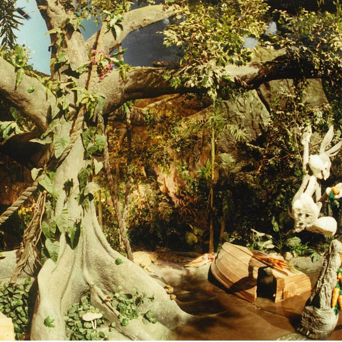 Natureworks Australia Movie World Looney Tunes Boat Ride Cave with trees and Bugs Bunny scaled