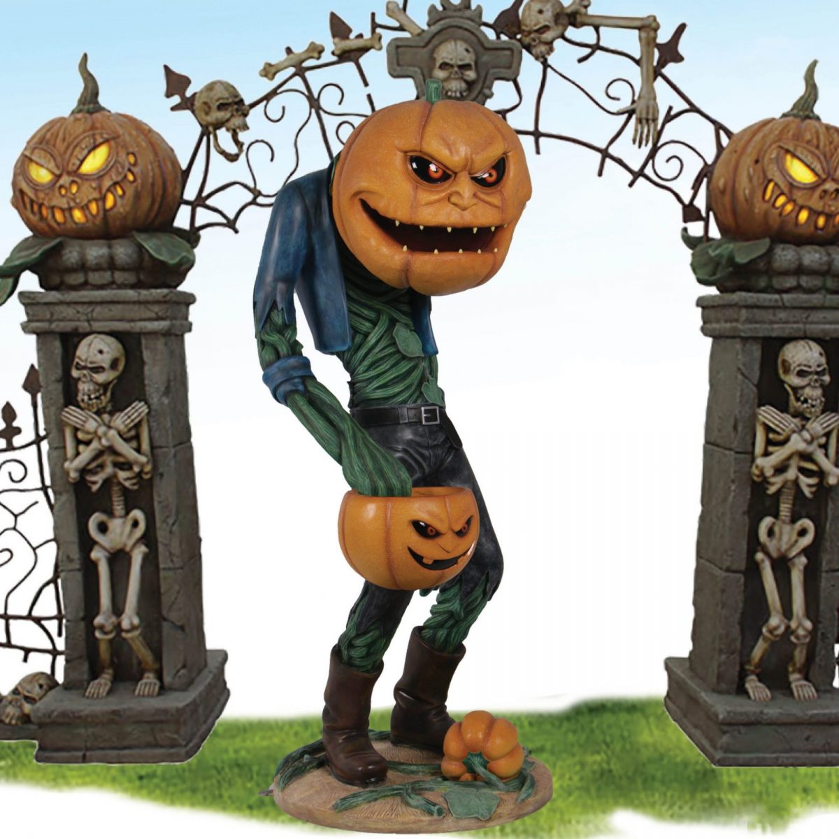 Natureworks Australia Scary Pumpkin Man with Candy Holder–photo