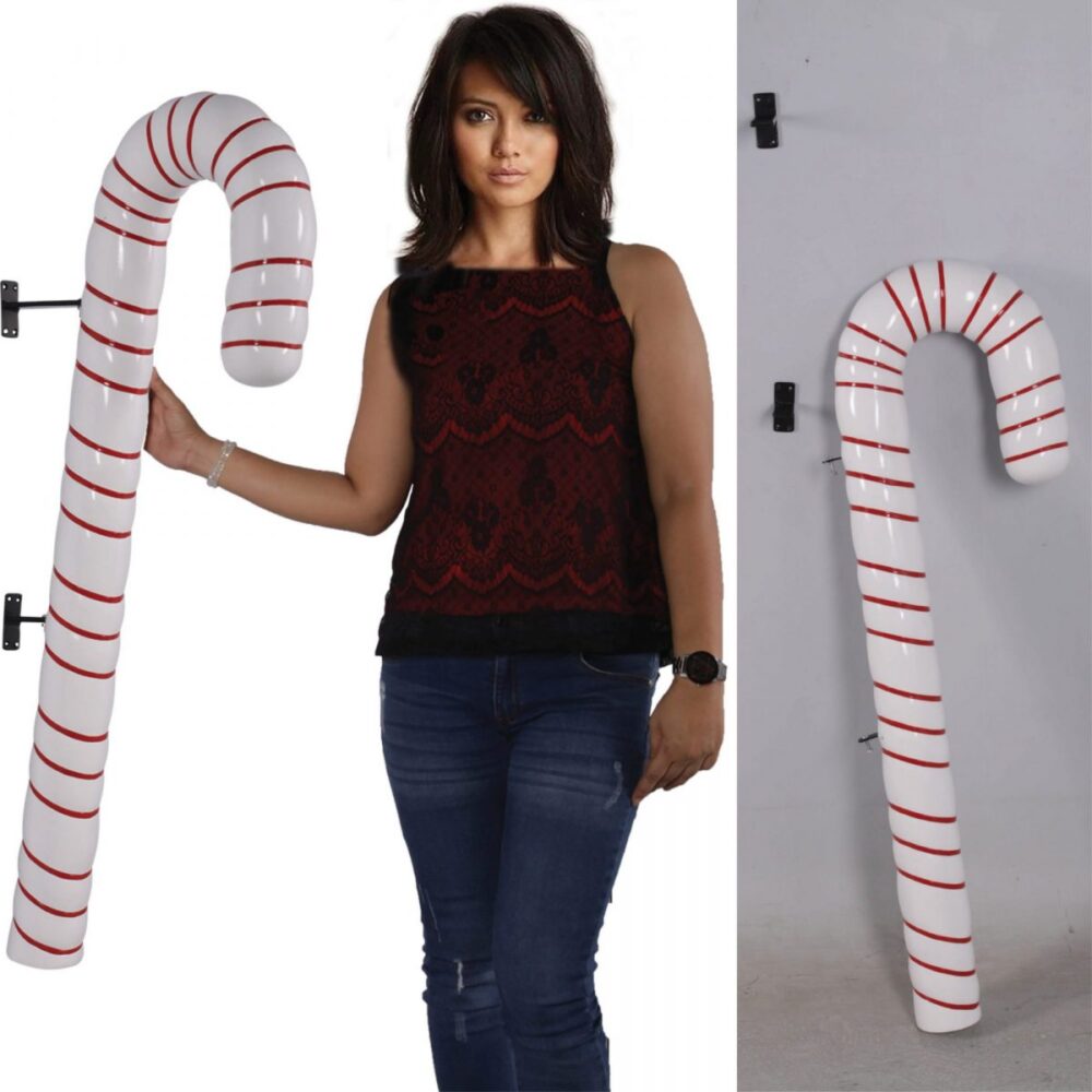 Candy Cane - 114cm White with Red Stripe_Various Views