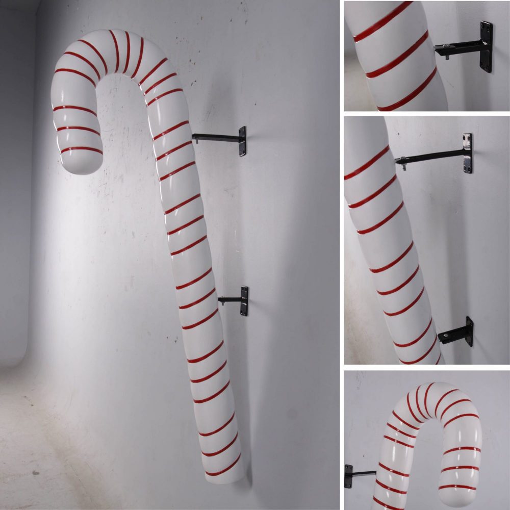 Candy Cane - 114cm White with Red Stripe_Various Views