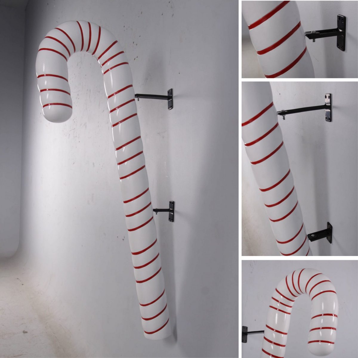 Natureworks Australia Candy Cane - 114cm White with Red Stripe_Various Views