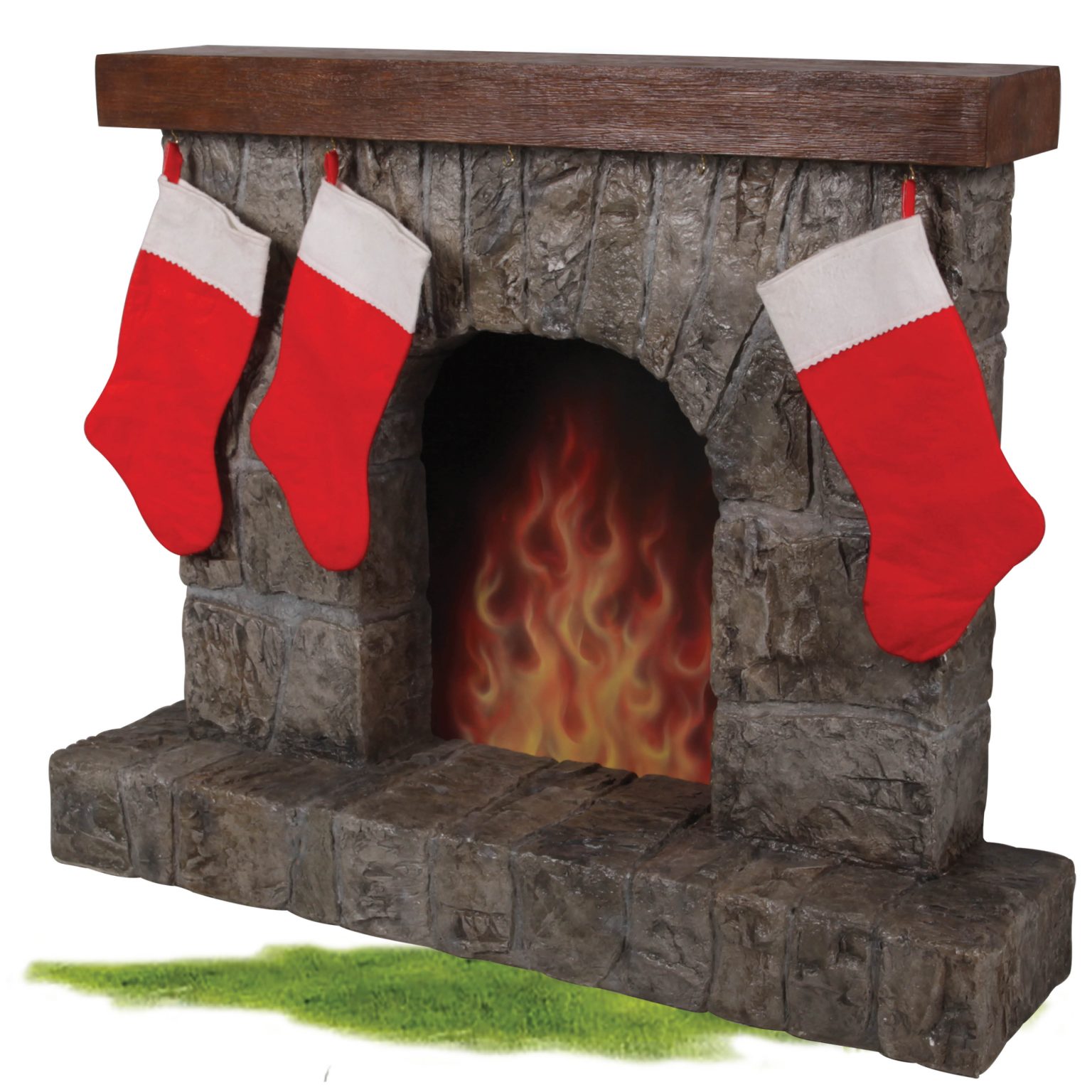 Christmas Fireplace Stocking Holder Sculpture Australia 9168