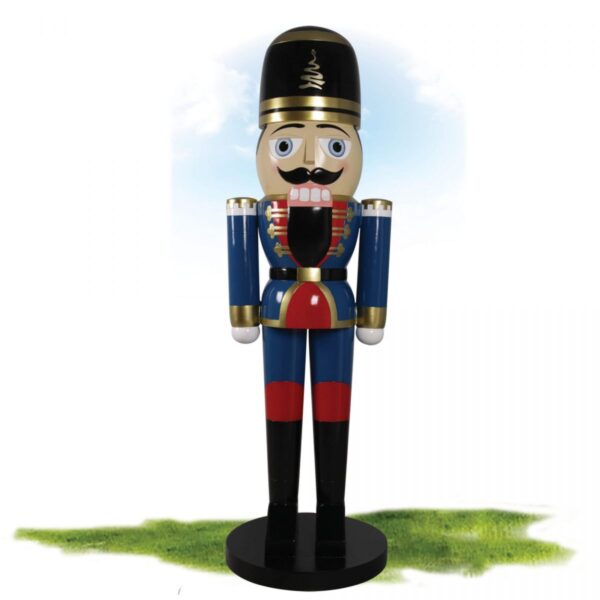 Nutcracker Guard stands 8ft tall – BLUE - Fantastic traditional Christmas decoration