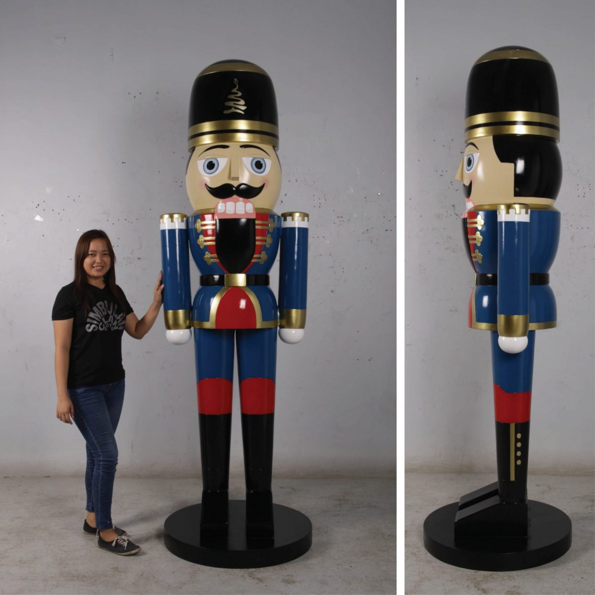 Natureworks Australia Nutcracker Guard stands 8ft tall – BLUE - Fantastic traditional Christmas decoration