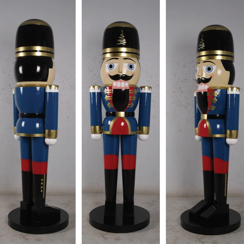 Nutcracker Guard stands 8ft tall – BLUE - Fantastic traditional Christmas decoration