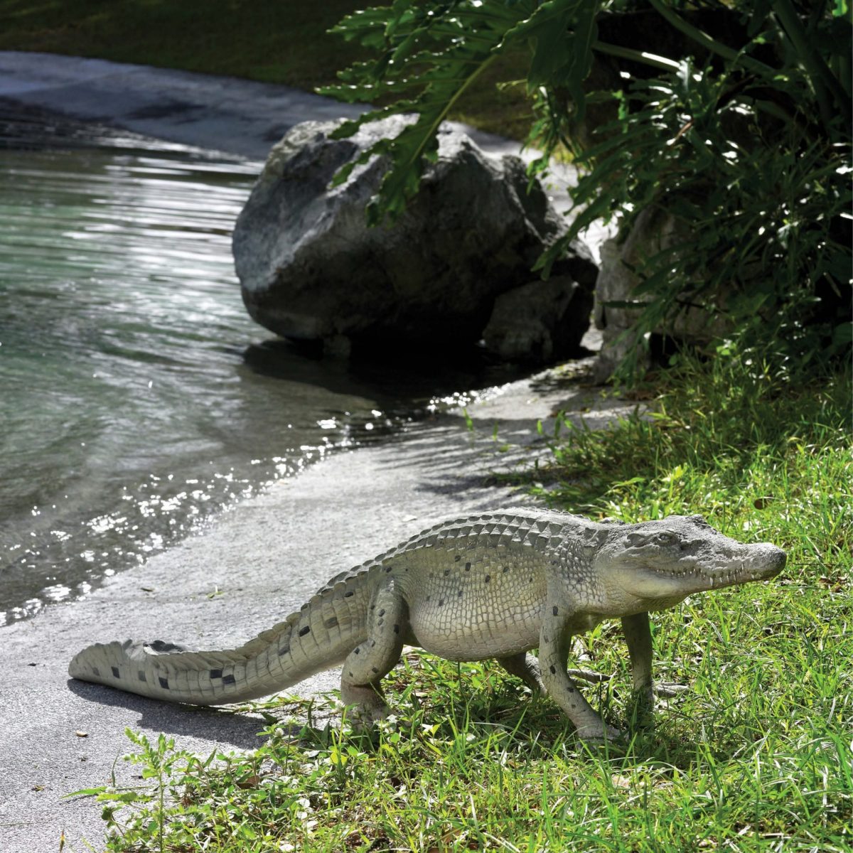 Natureworks Australia Crocodile 4ft walking - outside near creek