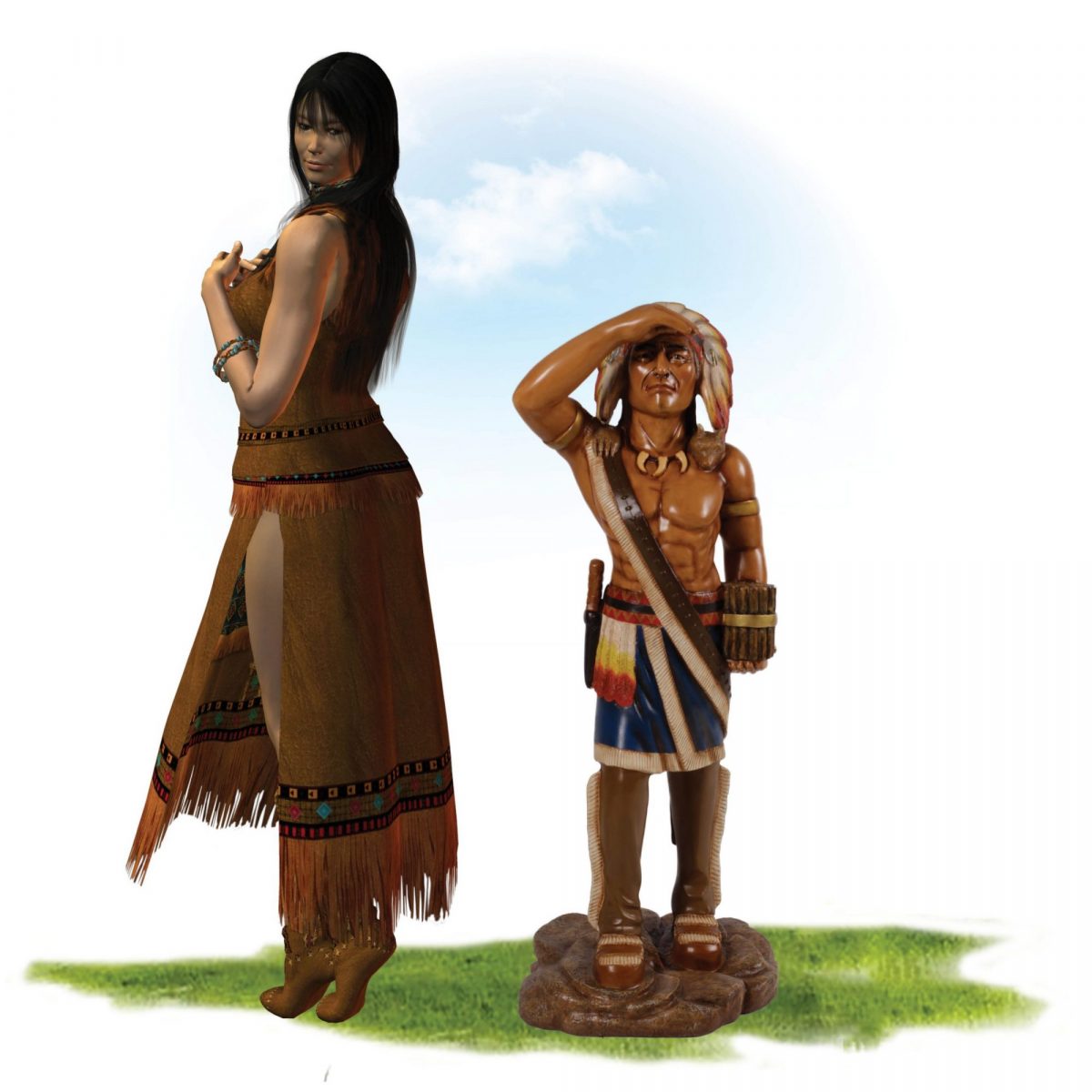 Natureworks Australia American native tobacco Indian statue – traditional shop signage