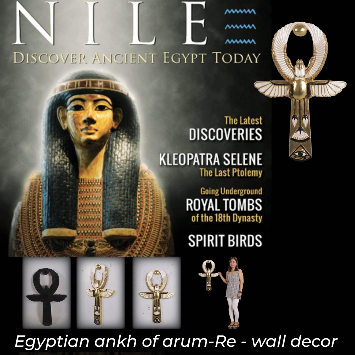 Natureworks Australia Egyptian Wall Décor – Cherished ankh of Amum-Re