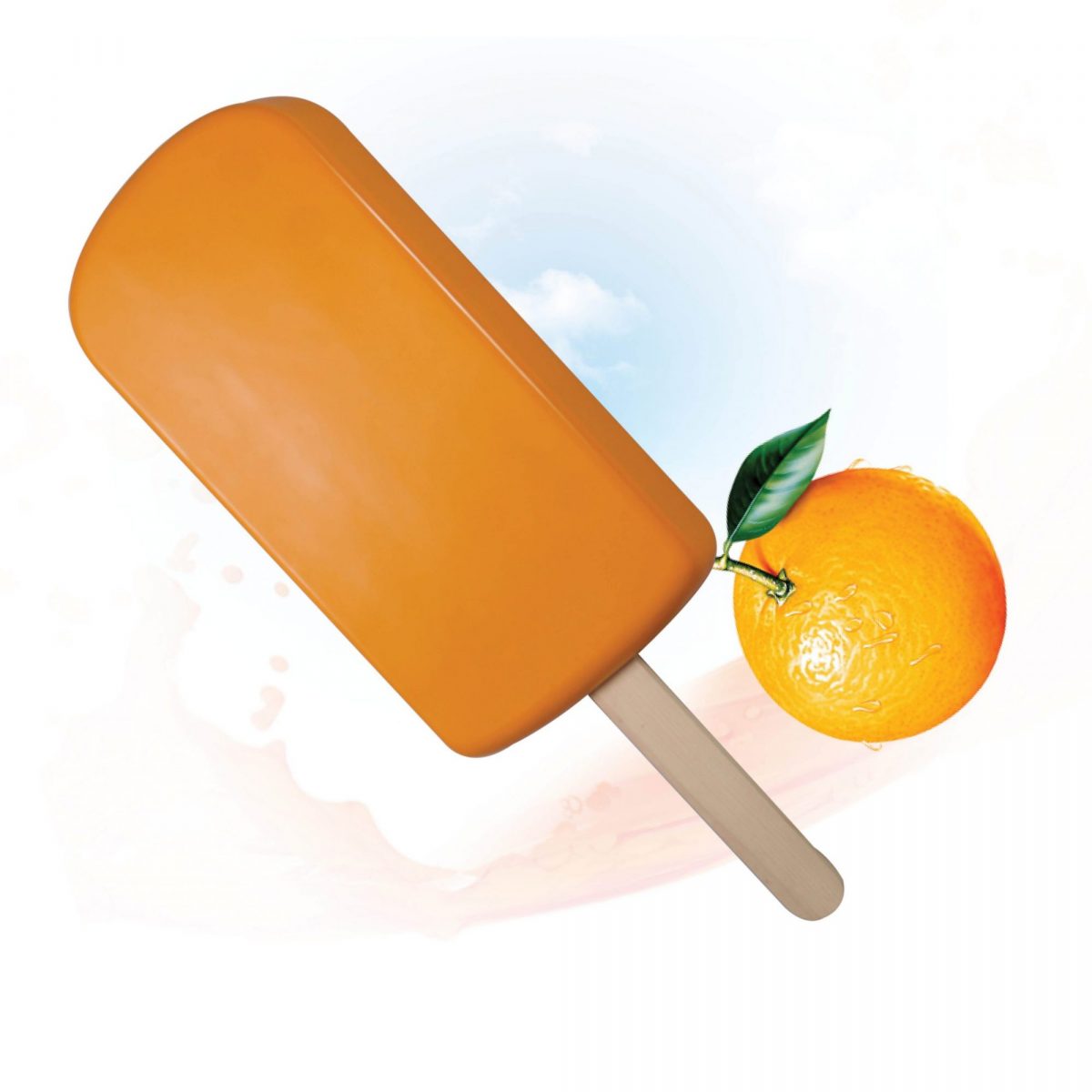 Natureworks Australia Ice Cream Popscile 6ft - Orange - Wall Decor