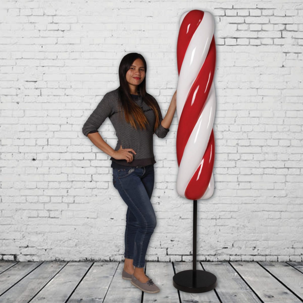Natureworks Australia Ice Cream Popscile twist - 6ft - Red & White on base with girl