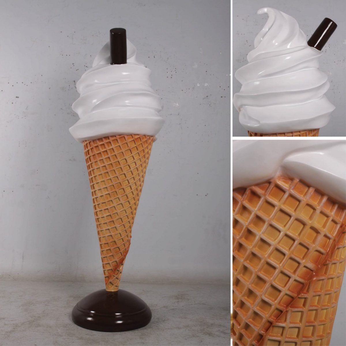 Natureworks Australia Ice Cream on Base Large cm Vanilla with choc stick Image scaled