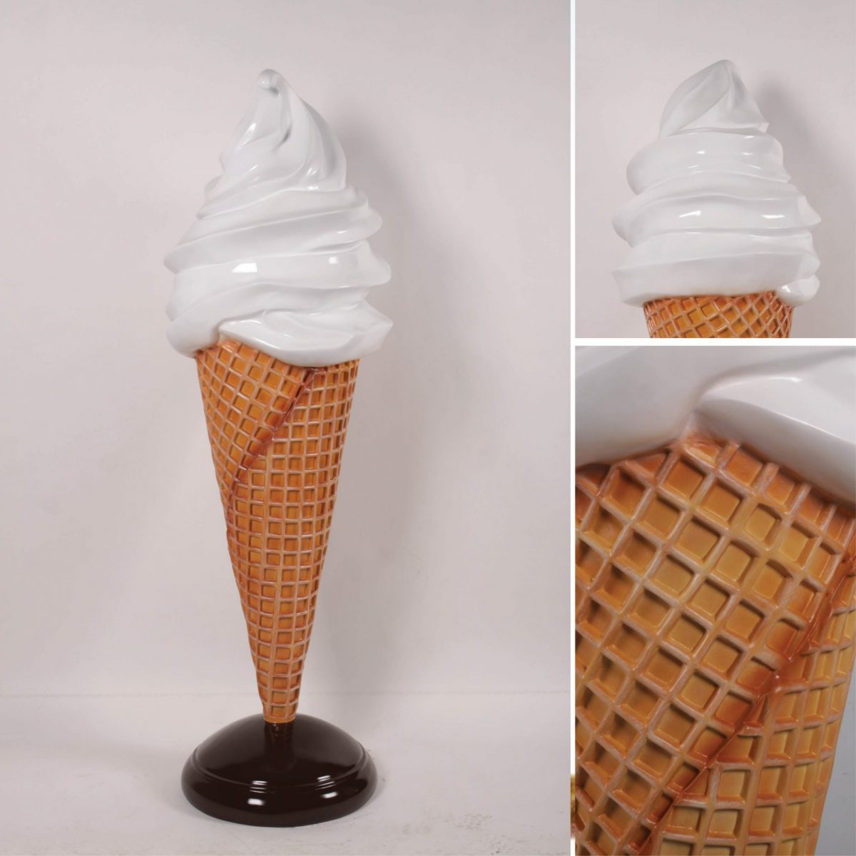Natureworks Australia Vanilla - Ice cream soft-serve in a waffle cone - 194cm high