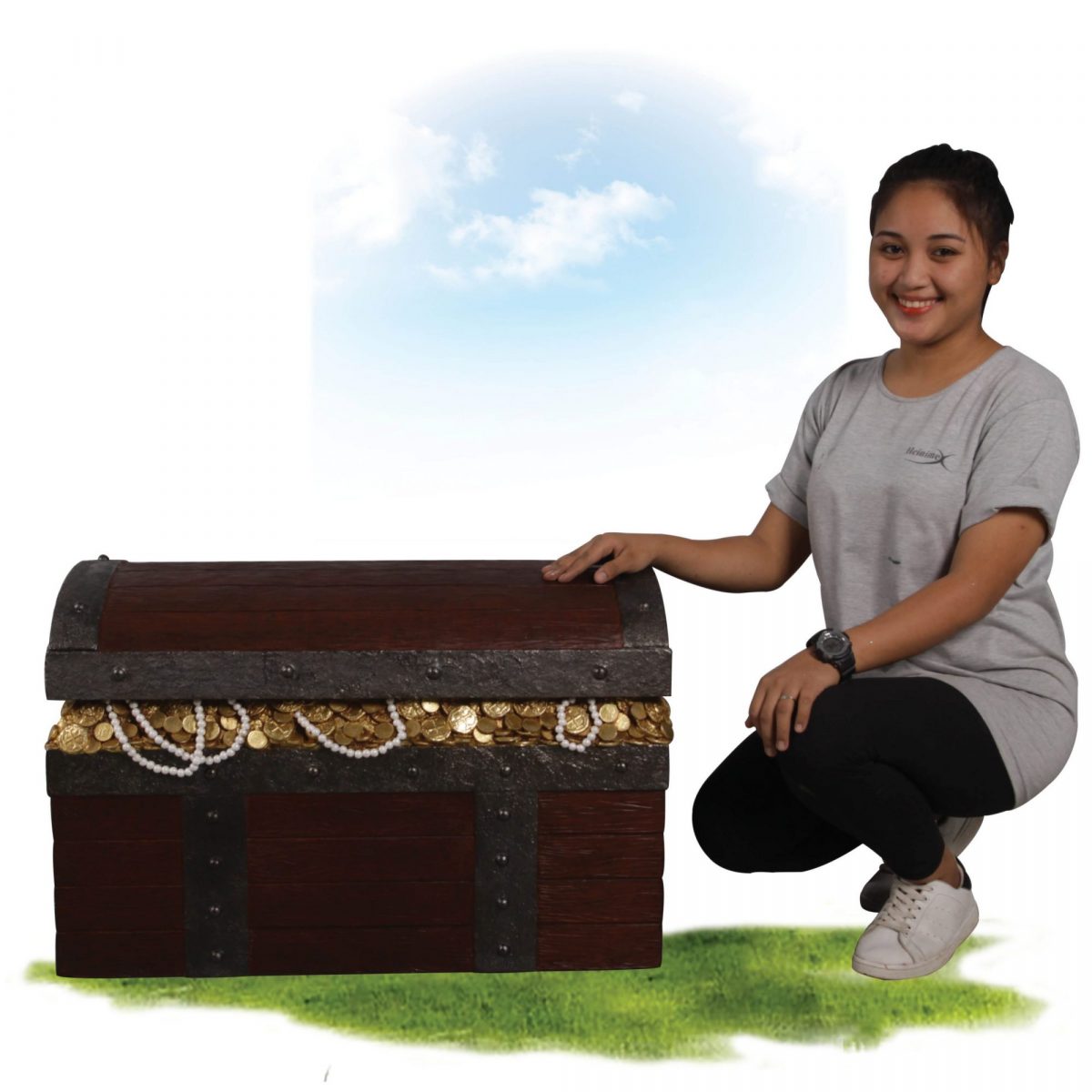 Natureworks Australia Pirate War Treasure Chest- with girl
