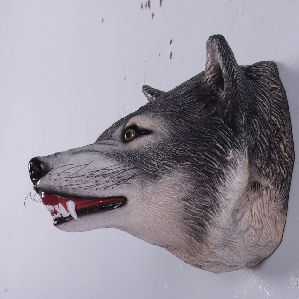 Wolf Head - Grey- Wall Decor