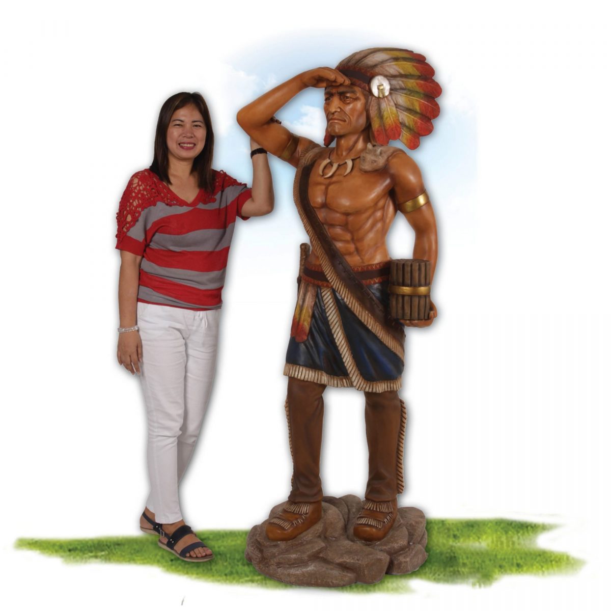 Natureworks Australia American Indian Tobacco Store_6ft_with Lady