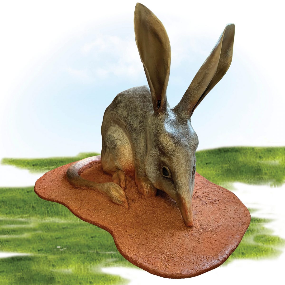 Natureworks Australia Bilby larger than life-size on base plate_Sydney Zoo
